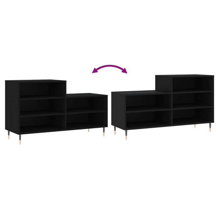 Pantofar, negru, 102x36x60 cm, lemn compozit - WALTI WALTI