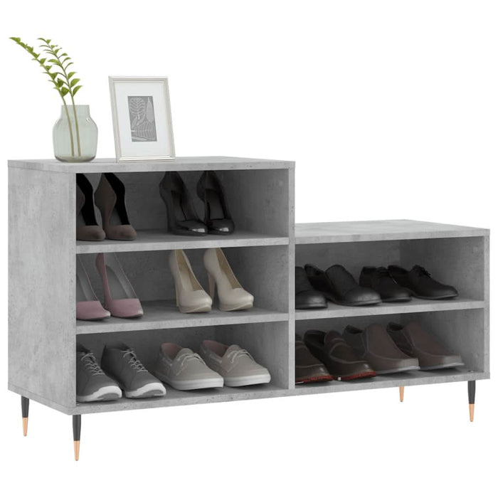 Pantofar, gri beton, 102x36x60 cm, lemn prelucrat - WALTI WALTI