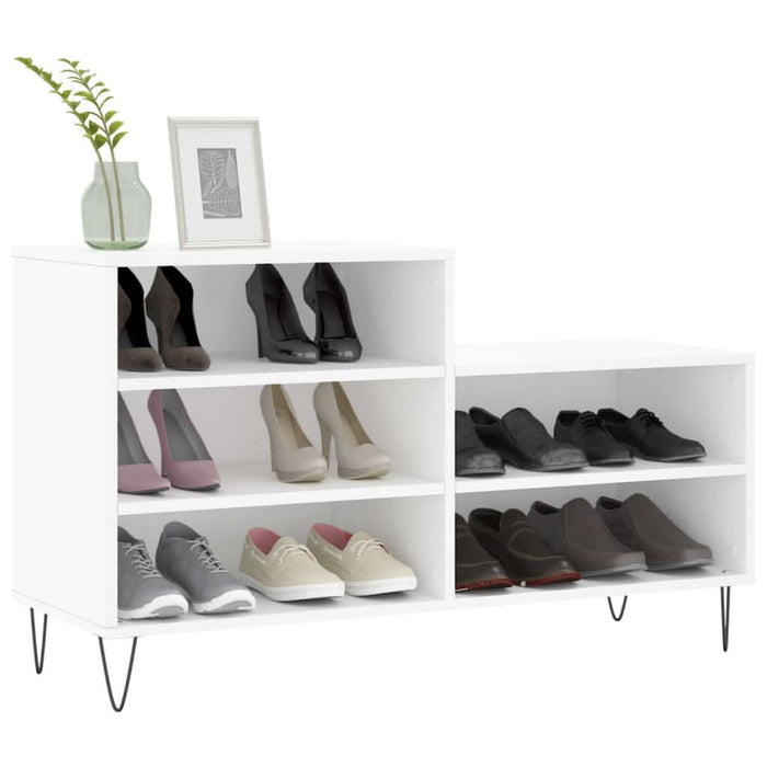 Pantofar, alb, 102x36x60 cm, lemn compozit - WALTI WALTI