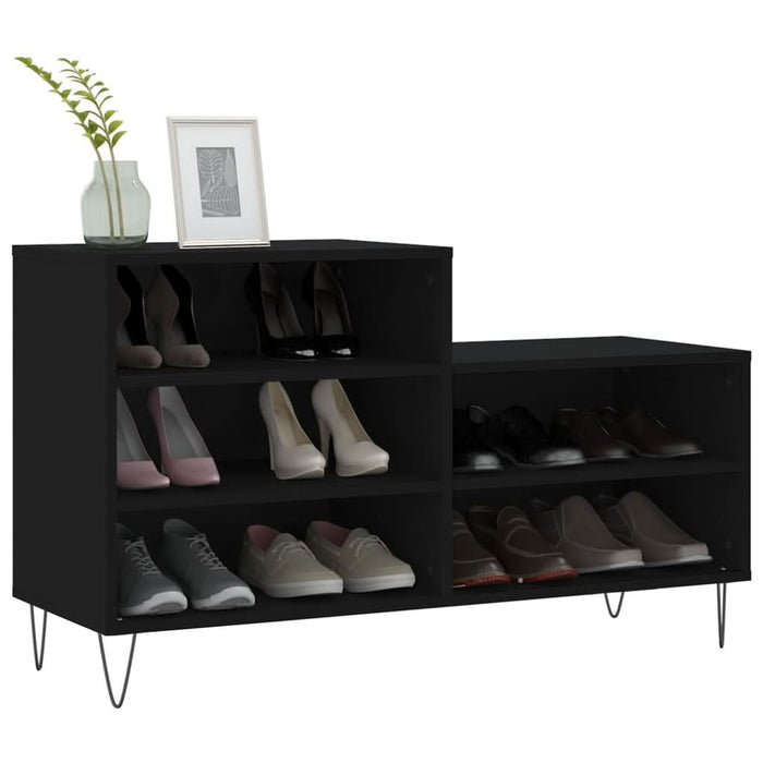 Pantofar, negru, 102x36x60 cm, lemn compozit - WALTI WALTI