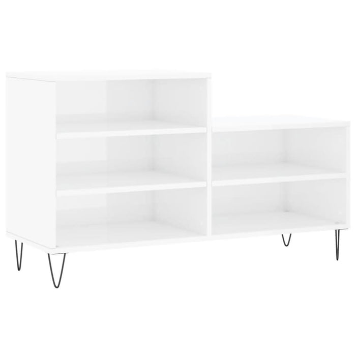 Pantofar, alb extralucios, 102x36x60 cm, lemn compozit - WALTI WALTI