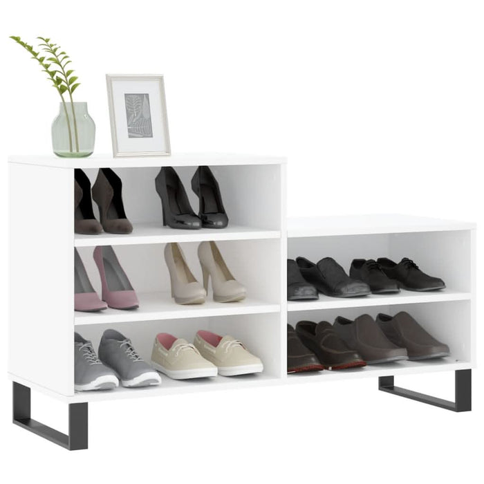 Pantofar, alb, 102x36x60 cm, lemn compozit - WALTI WALTI