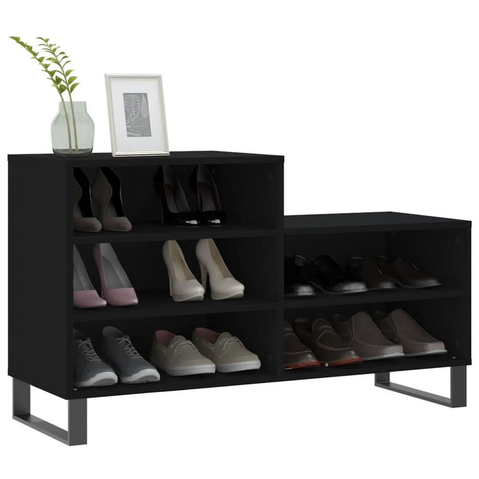 Pantofar, negru, 102x36x60 cm, lemn compozit - WALTI WALTI