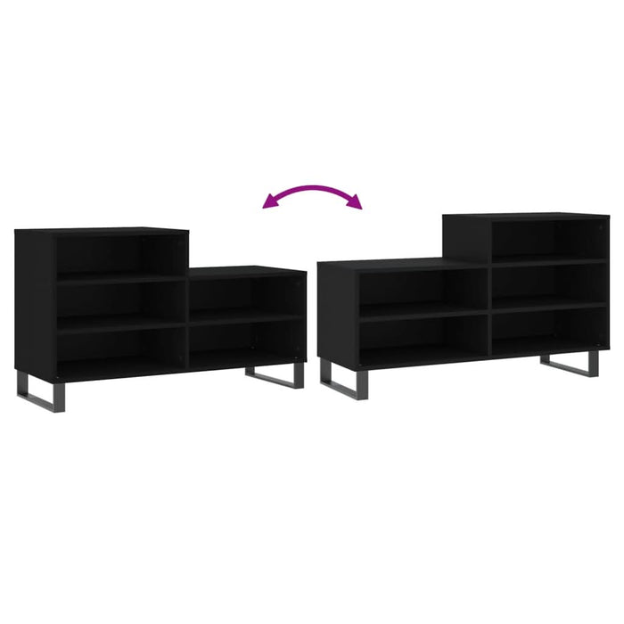 Pantofar, negru, 102x36x60 cm, lemn compozit - WALTI WALTI