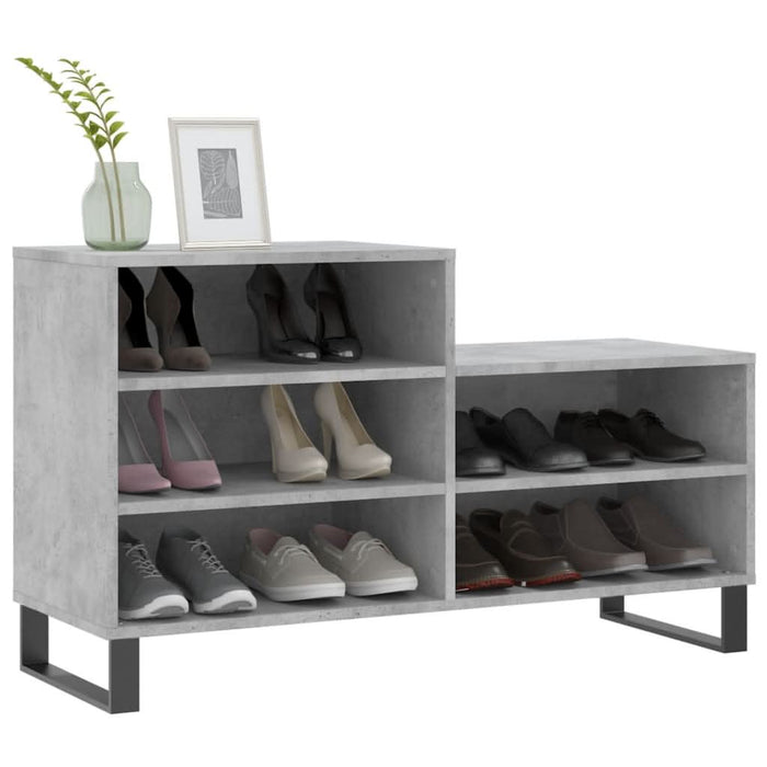 Pantofar, gri beton, 102x36x60 cm, lemn prelucrat - WALTI WALTI