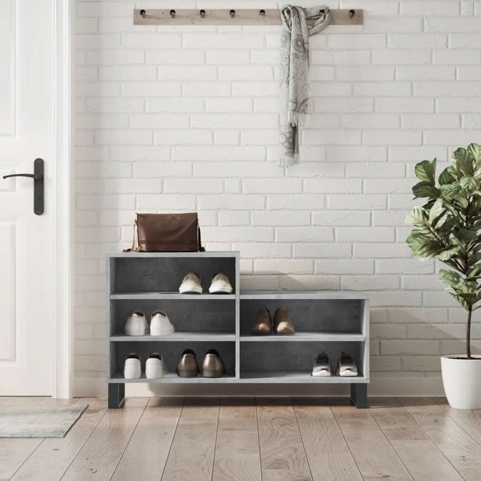 Pantofar, gri beton, 102x36x60 cm, lemn prelucrat - WALTI WALTI