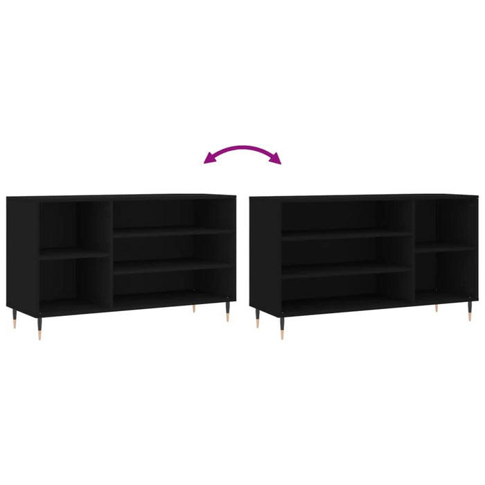 Pantofar, negru, 102x36x60 cm, lemn compozit - WALTI WALTI