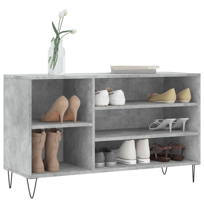 Pantofar, gri beton, 102x36x60 cm, lemn prelucrat - WALTI WALTI