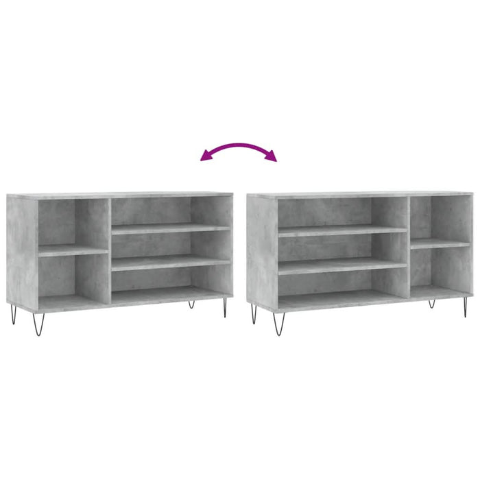 Pantofar, gri beton, 102x36x60 cm, lemn prelucrat - WALTI WALTI