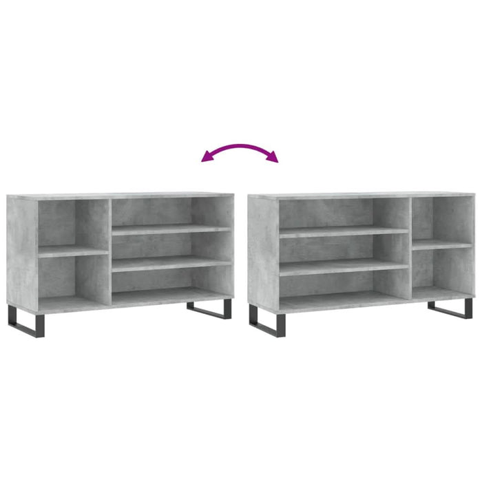 Pantofar, gri beton, 102x36x60 cm, lemn prelucrat - WALTI WALTI