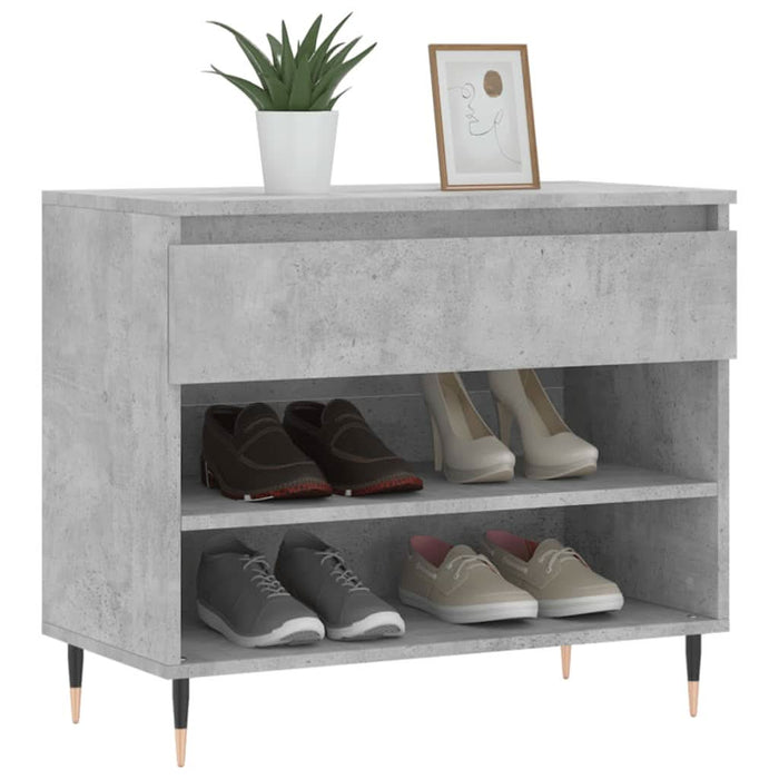 Pantofar, gri beton, 70x36x60 cm, lemn prelucrat - WALTI WALTI