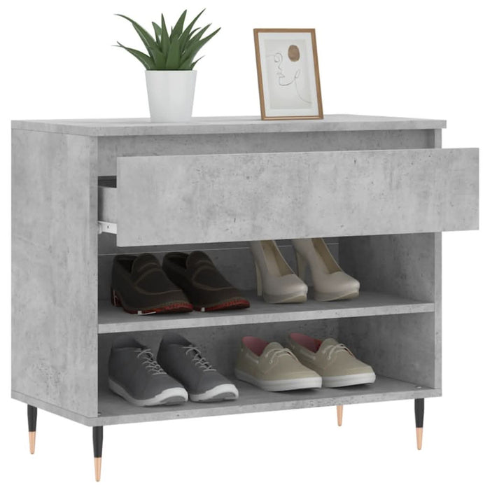 Pantofar, gri beton, 70x36x60 cm, lemn prelucrat - WALTI WALTI