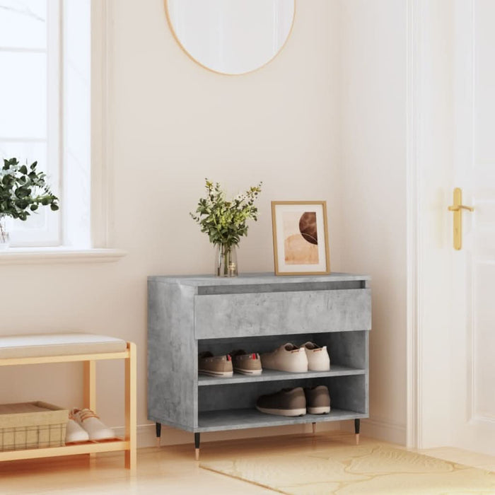 Pantofar, gri beton, 70x36x60 cm, lemn prelucrat - WALTI WALTI