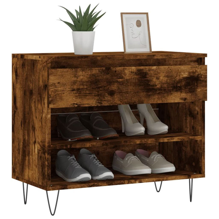 Pantofar, stejar fumuriu, 70x36x60 cm, lemn prelucrat - WALTI WALTI