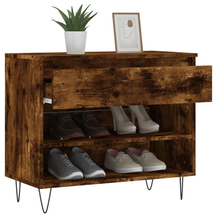 Pantofar, stejar fumuriu, 70x36x60 cm, lemn prelucrat - WALTI WALTI
