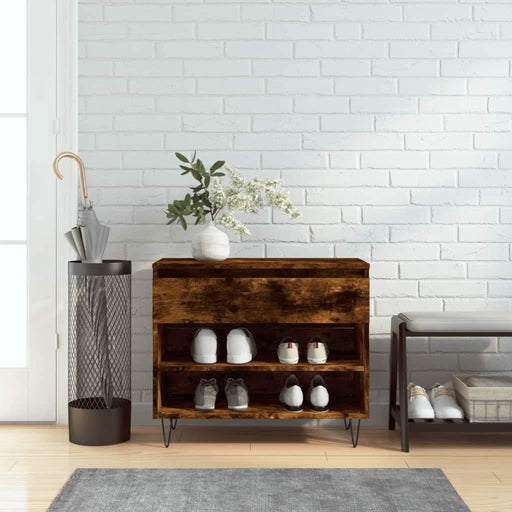Pantofar, stejar fumuriu, 70x36x60 cm, lemn prelucrat - WALTI WALTI