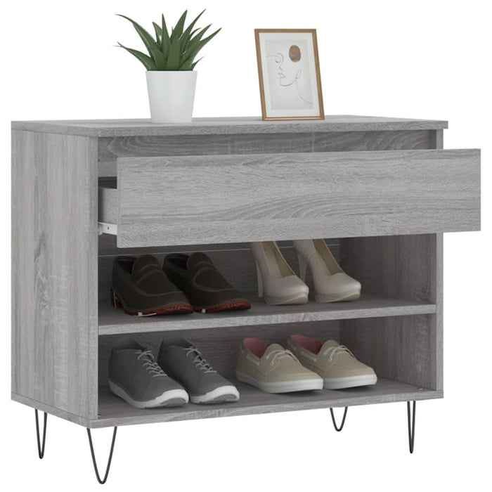 Pantofar, gri sonoma, 70x36x60 cm, lemn prelucrat - WALTI WALTI