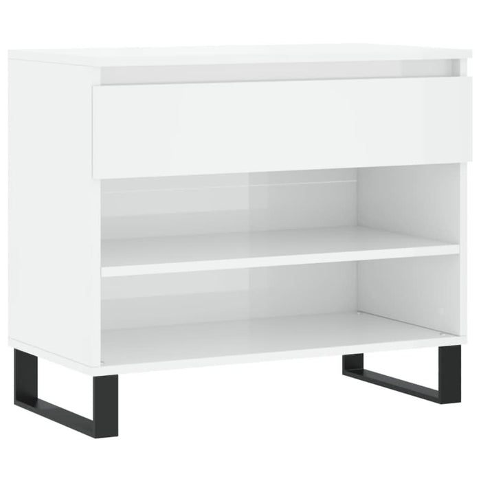 Pantofar, alb extralucios, 70x36x60 cm, lemn prelucrat - WALTI WALTI
