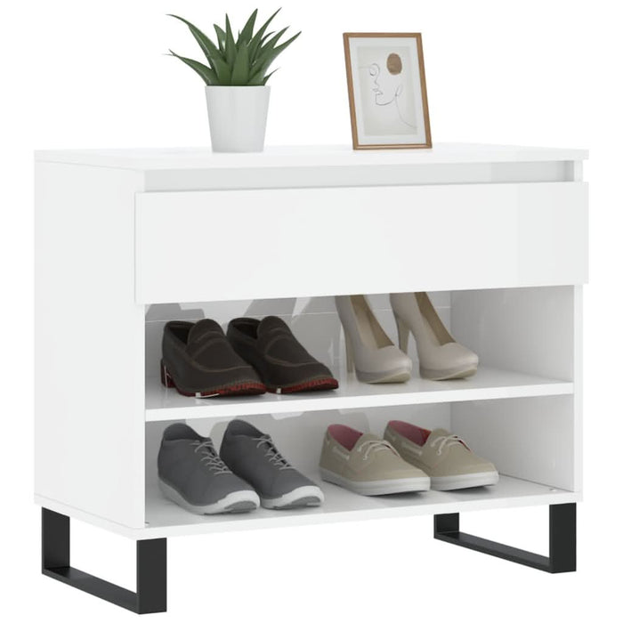Pantofar, alb extralucios, 70x36x60 cm, lemn prelucrat - WALTI WALTI