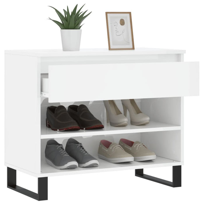 Pantofar, alb extralucios, 70x36x60 cm, lemn prelucrat - WALTI WALTI