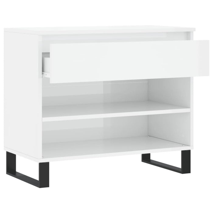 Pantofar, alb extralucios, 70x36x60 cm, lemn prelucrat - WALTI WALTI