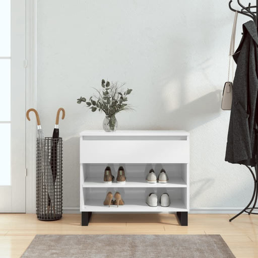 Pantofar, alb extralucios, 70x36x60 cm, lemn prelucrat - WALTI WALTI