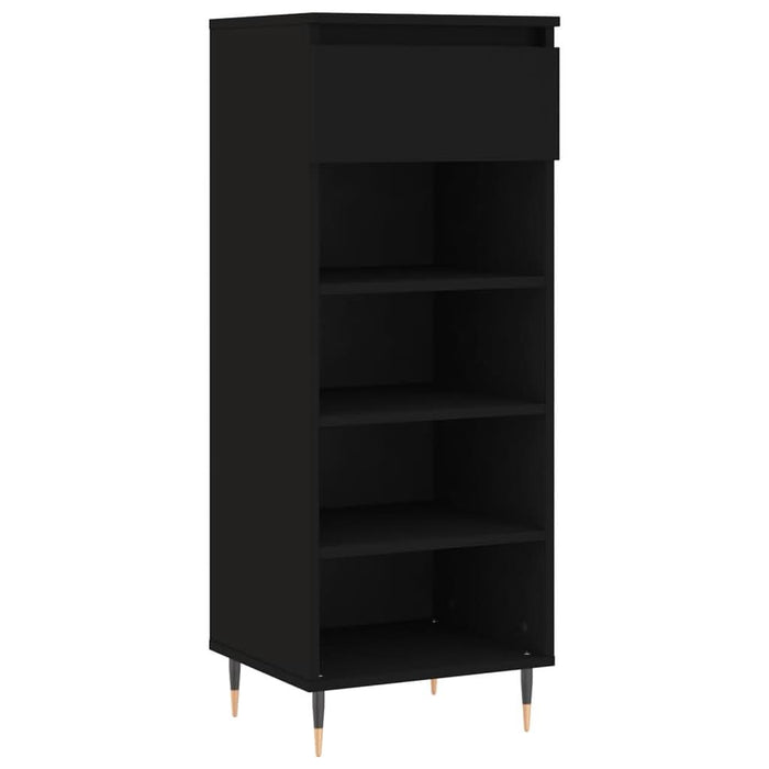 Pantofar, negru, 40x36x105 cm, lemn compozit - WALTI WALTI