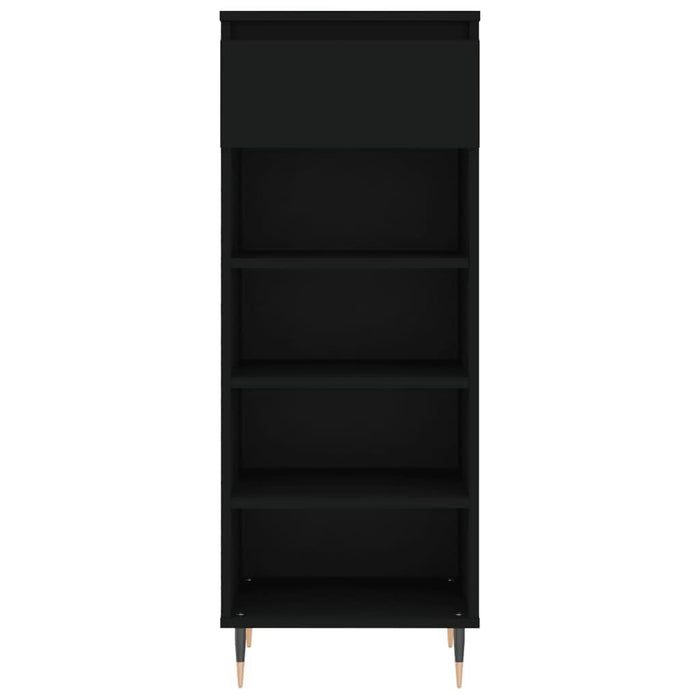Pantofar, negru, 40x36x105 cm, lemn compozit - WALTI WALTI