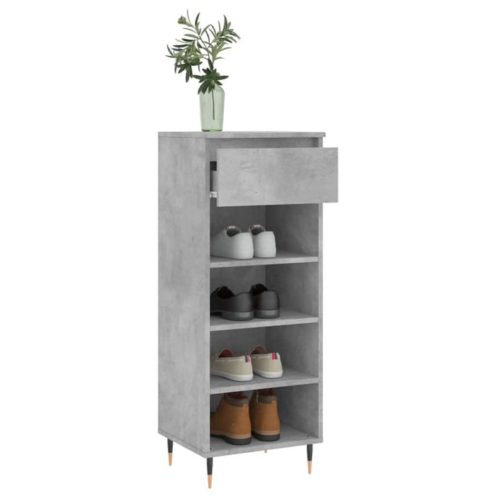 Pantofar, gri beton, 40x36x105 cm, lemn prelucrat - WALTI WALTI