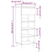 Pantofar, gri beton, 40x36x105 cm, lemn prelucrat - WALTI WALTI