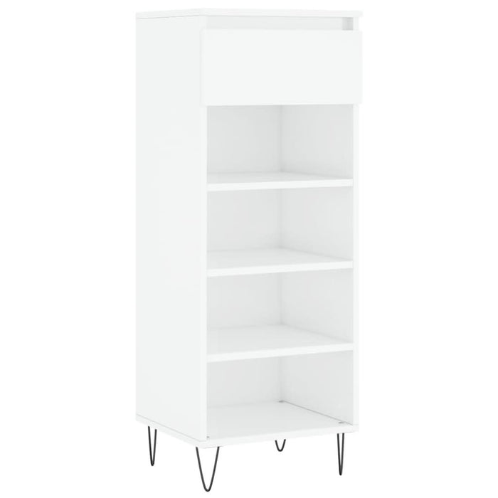 Pantofar, alb extralucios, 40x36x105 cm, lemn compozit - WALTI WALTI