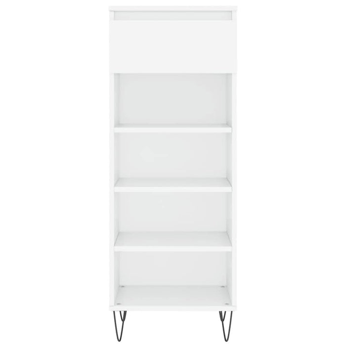 Pantofar, alb extralucios, 40x36x105 cm, lemn compozit - WALTI WALTI
