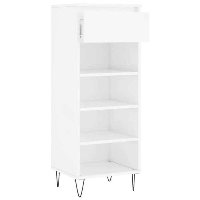 Pantofar, alb extralucios, 40x36x105 cm, lemn compozit - WALTI WALTI