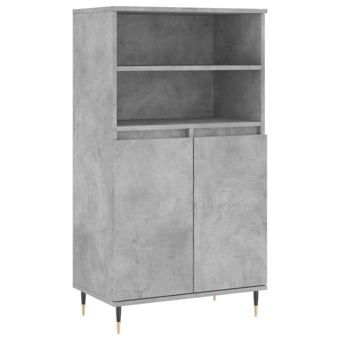 Dulap înalt, gri beton, 60x36x110 cm, lemn compozit - WALTI WALTI