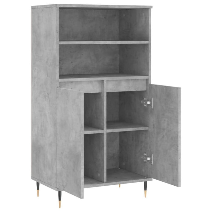 Dulap înalt, gri beton, 60x36x110 cm, lemn compozit - WALTI WALTI