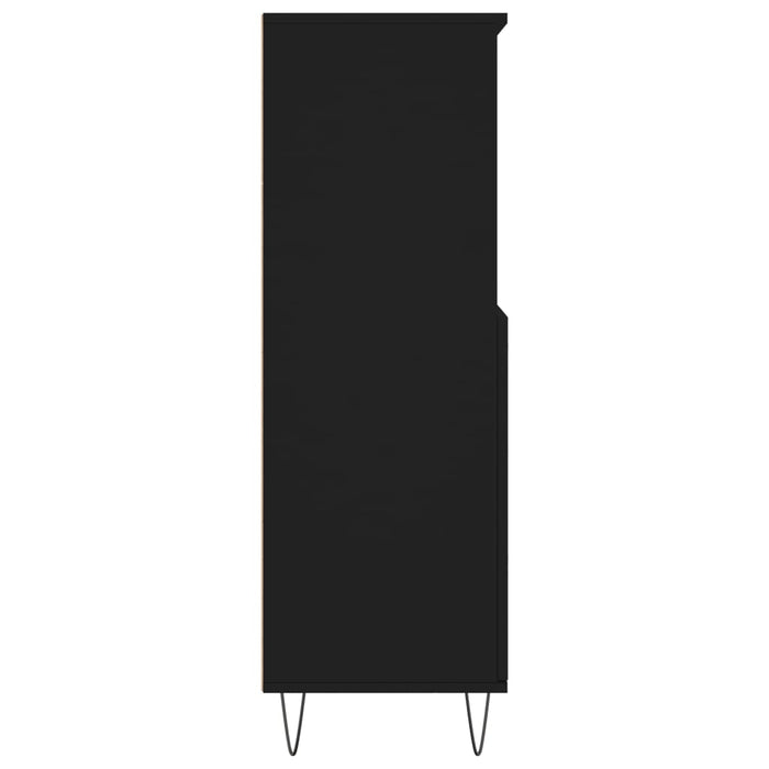 Dulap înalt, negru, 60x36x110 cm, lemn prelucrat WALTI
