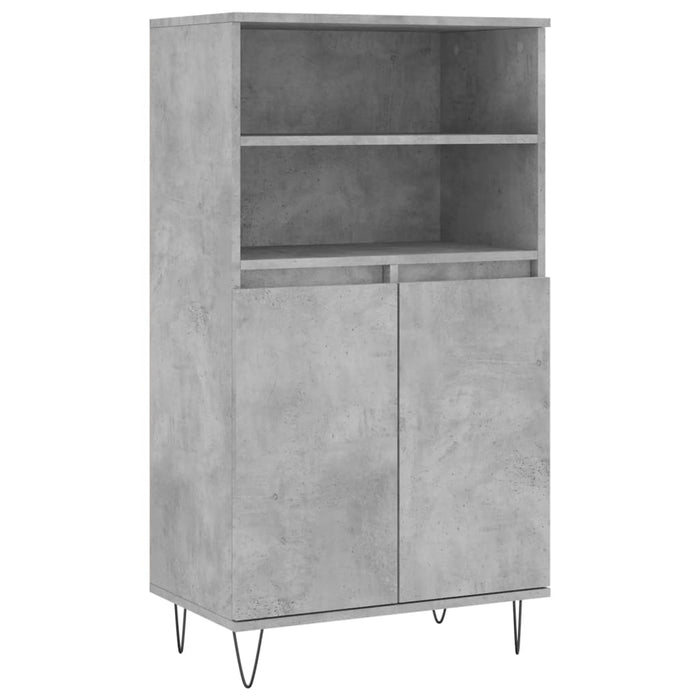 Dulap înalt, gri beton, 60x36x110 cm, lemn compozit - WALTI WALTI