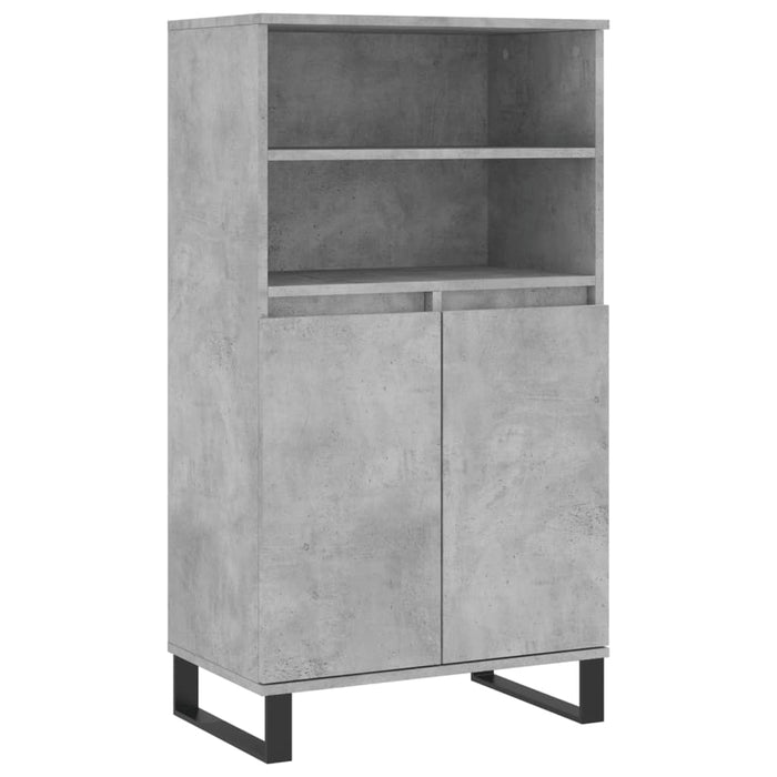 Dulap înalt, gri beton, 60x36x110 cm, lemn compozit - WALTI WALTI