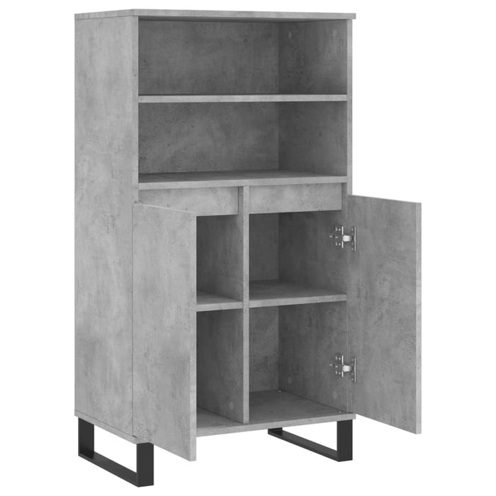 Dulap înalt, gri beton, 60x36x110 cm, lemn compozit - WALTI WALTI