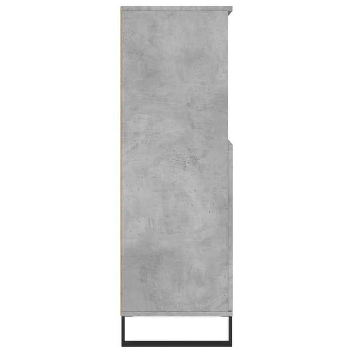 Dulap înalt, gri beton, 60x36x110 cm, lemn compozit - WALTI WALTI