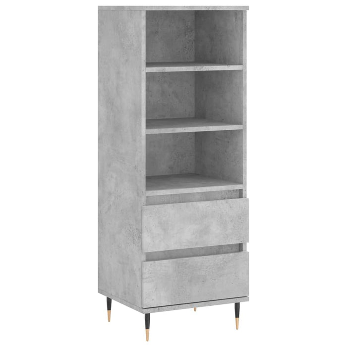 Dulap înalt, gri beton, 40x36x110 cm, lemn compozit - WALTI WALTI