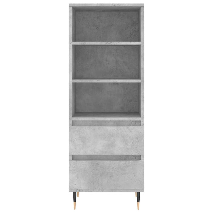 Dulap înalt, gri beton, 40x36x110 cm, lemn compozit - WALTI WALTI