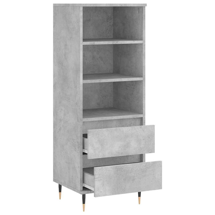 Dulap înalt, gri beton, 40x36x110 cm, lemn compozit - WALTI WALTI