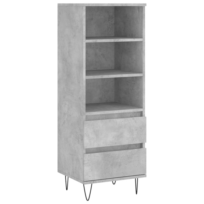 Dulap înalt, gri beton, 40x36x110 cm, lemn compozit WALTI