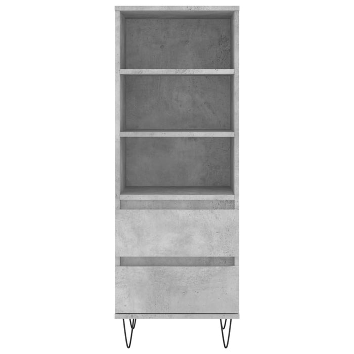 Dulap înalt, gri beton, 40x36x110 cm, lemn compozit WALTI