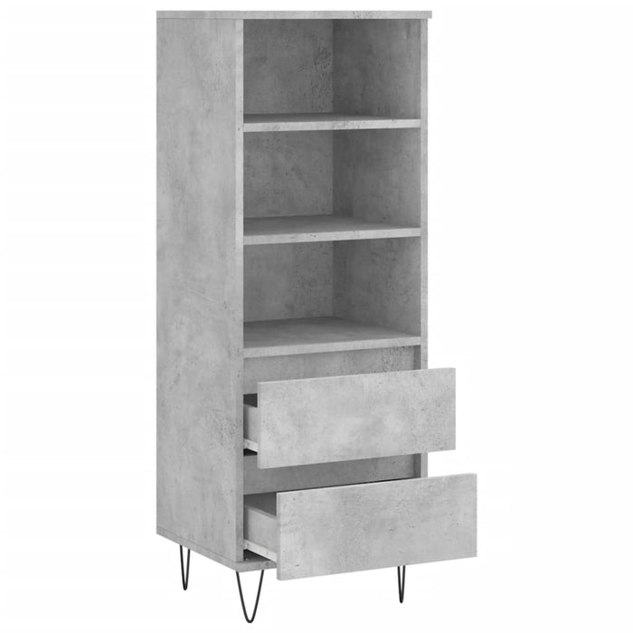 Dulap înalt, gri beton, 40x36x110 cm, lemn compozit WALTI