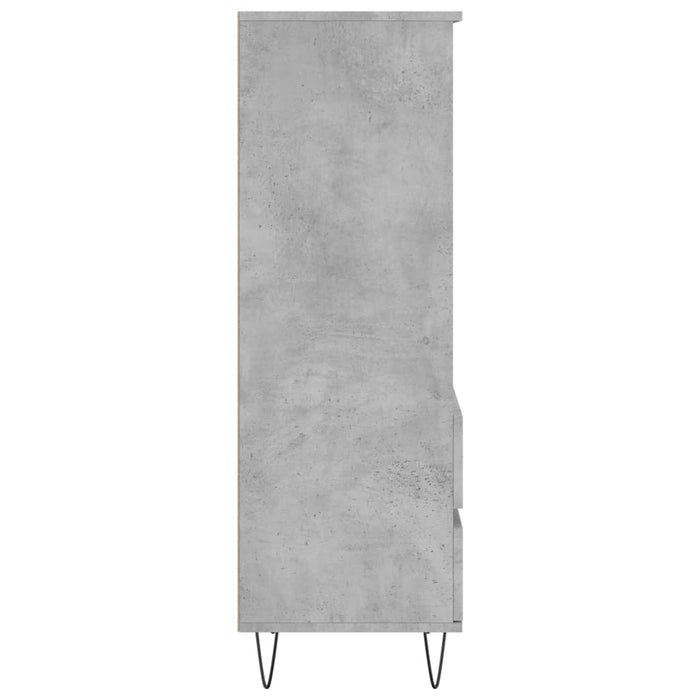 Dulap înalt, gri beton, 40x36x110 cm, lemn compozit WALTI
