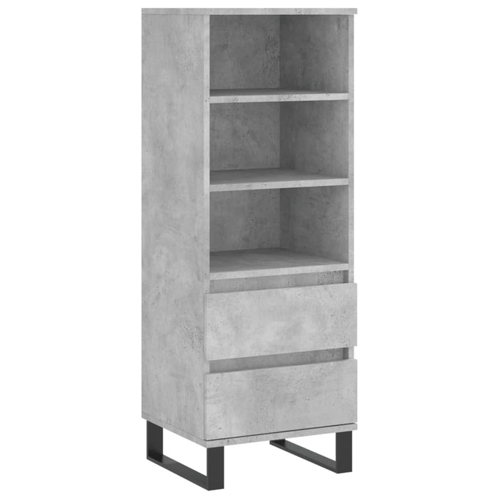 Dulap înalt, gri beton, 40x36x110 cm, lemn compozit WALTI