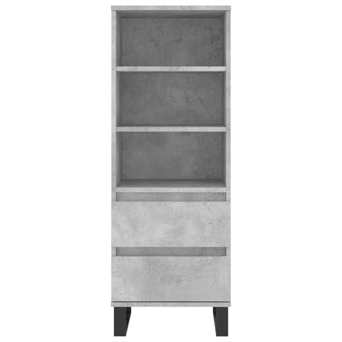Dulap înalt, gri beton, 40x36x110 cm, lemn compozit WALTI
