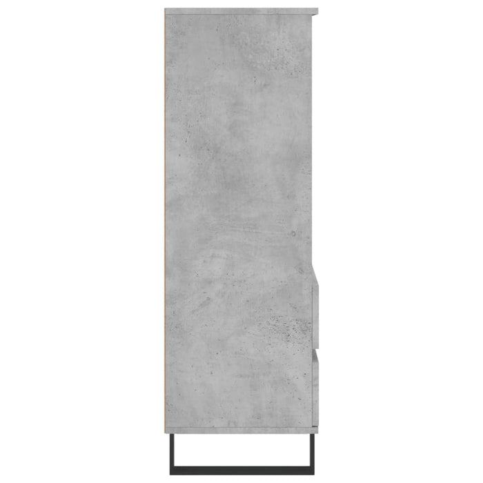 Dulap înalt, gri beton, 40x36x110 cm, lemn compozit WALTI